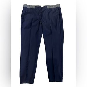 BRUNELLO CUCINELLI MONILI TRIM DETAIL NAVY PANT